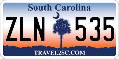 SC license plate ZLN535