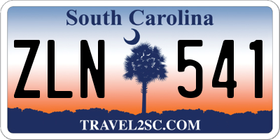 SC license plate ZLN541