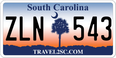 SC license plate ZLN543