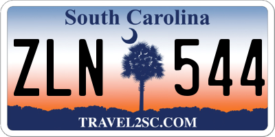 SC license plate ZLN544