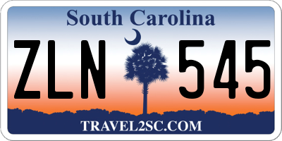 SC license plate ZLN545