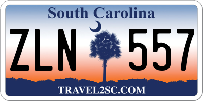SC license plate ZLN557
