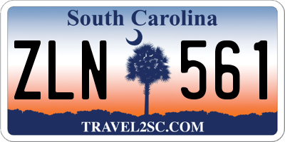 SC license plate ZLN561