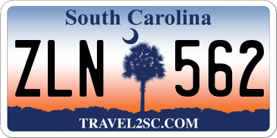 SC license plate ZLN562