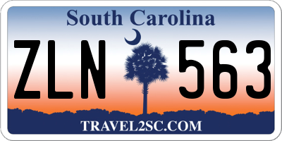 SC license plate ZLN563