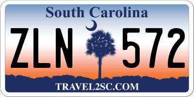 SC license plate ZLN572
