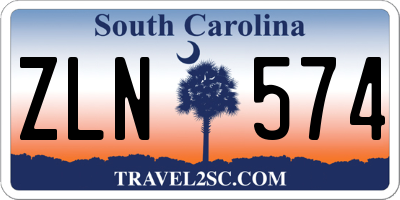 SC license plate ZLN574