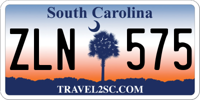 SC license plate ZLN575