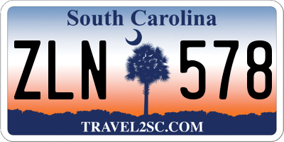 SC license plate ZLN578