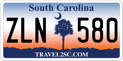 SC license plate ZLN580