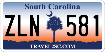 SC license plate ZLN581