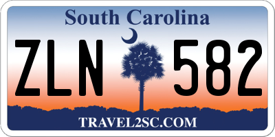 SC license plate ZLN582