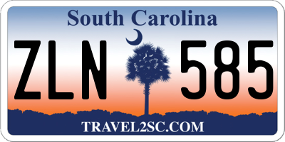 SC license plate ZLN585