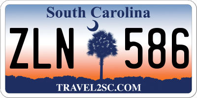 SC license plate ZLN586