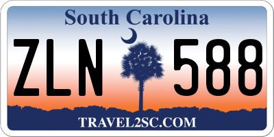 SC license plate ZLN588