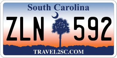 SC license plate ZLN592