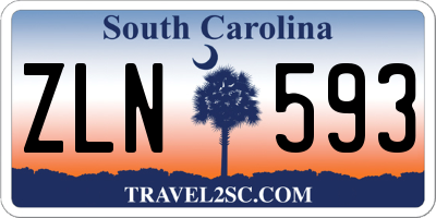 SC license plate ZLN593