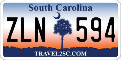 SC license plate ZLN594