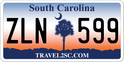 SC license plate ZLN599