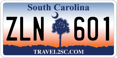 SC license plate ZLN601