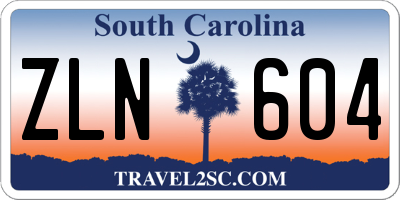 SC license plate ZLN604