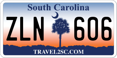 SC license plate ZLN606