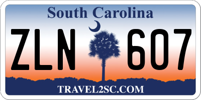 SC license plate ZLN607