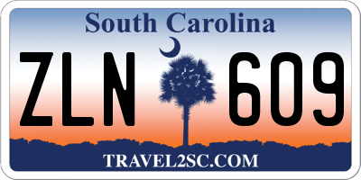 SC license plate ZLN609