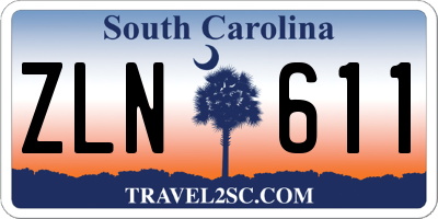 SC license plate ZLN611