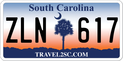 SC license plate ZLN617