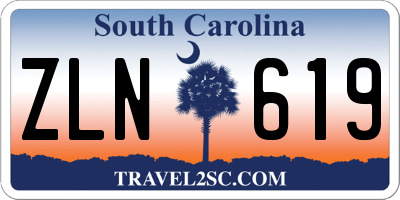 SC license plate ZLN619