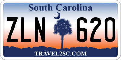 SC license plate ZLN620