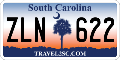 SC license plate ZLN622