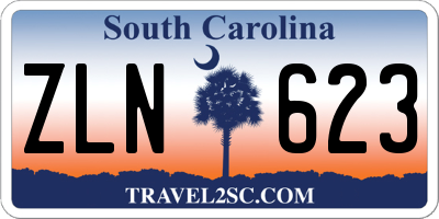 SC license plate ZLN623