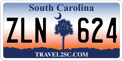 SC license plate ZLN624