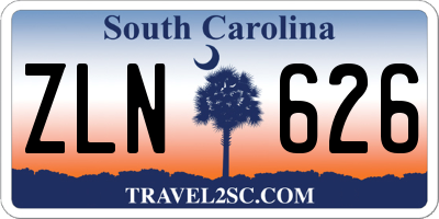 SC license plate ZLN626