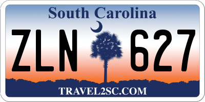 SC license plate ZLN627