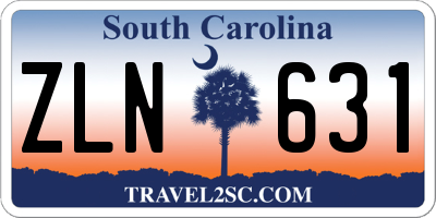 SC license plate ZLN631