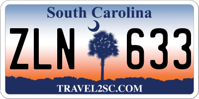 SC license plate ZLN633
