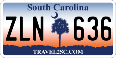 SC license plate ZLN636