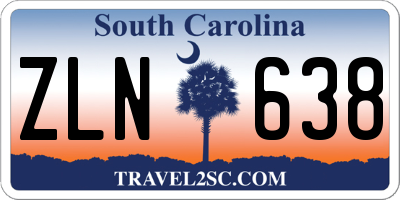 SC license plate ZLN638