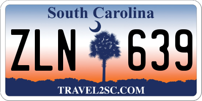 SC license plate ZLN639