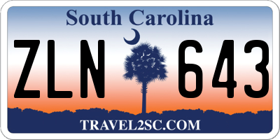 SC license plate ZLN643