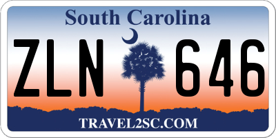 SC license plate ZLN646