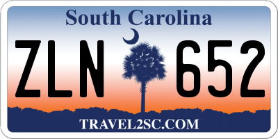 SC license plate ZLN652