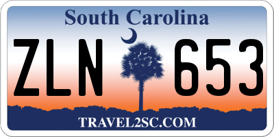 SC license plate ZLN653
