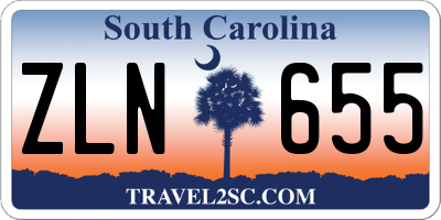SC license plate ZLN655