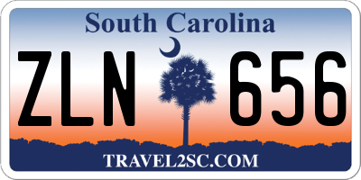 SC license plate ZLN656