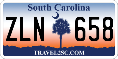 SC license plate ZLN658