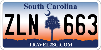 SC license plate ZLN663